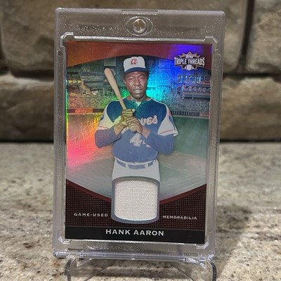 2011 Topps Triple Threads Hank Aaron Game Used Memrobillia Red #TTUSR-49 /36