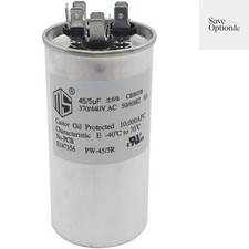 45 5 MFD 45/5 uf 370V/440V AC Dual Run Round Capacitor for Condenser Straight...