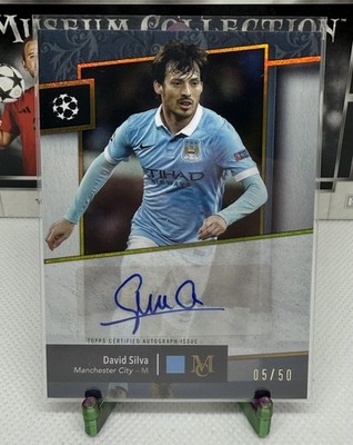 Topps Museum Collection UCC 2024-25 David Silva Archival Auto /50 Man City