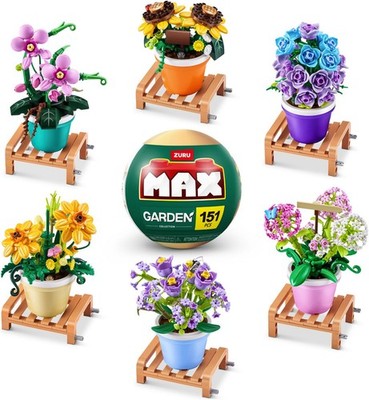 Zuru MAX - Premium Building Bricks Series 1 Garden Plant Collection  (US IMPORT)