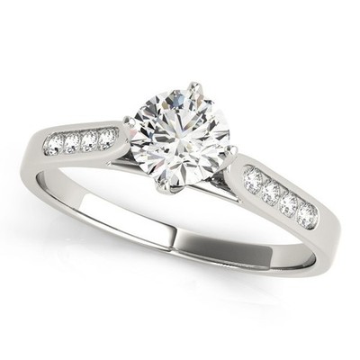DE/VS 2,50ct Lab Grown Rundschliff Diamant Solitär Verlobungsring in Platin