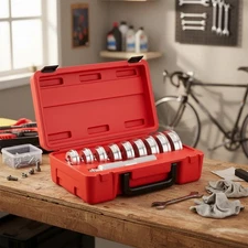 Heavy-Duty Bearing Press Kit with Organized Storage - 39.5mm to 81mm Adapters