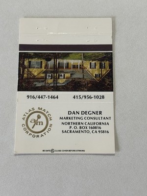 Atlas Match Corp Dan Degner Sacramento California Matchbook Cover 348