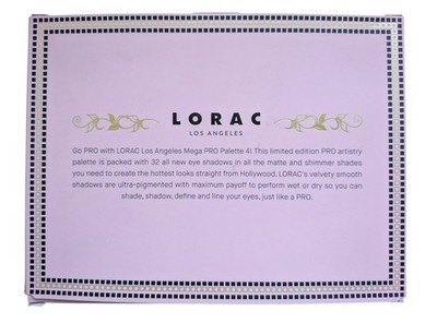 LORAC Los Angeles Mega PRO Palette 4 Eyeshadow 32 Colors Limited Edition