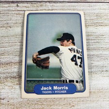 1982 Fleer Jack Morris #274 Detroit Tigers Baseball Card Vintage HOF Pitcher