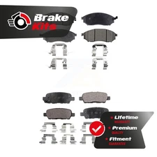 Front Rear Ceramic Brake Pads Kit For 2011-2014 Nissan Murano Convertible