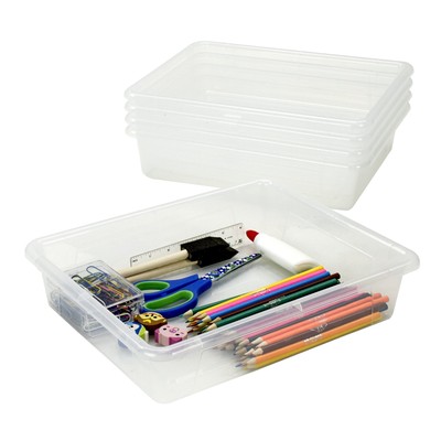 Letter Size Flat Storage Tray   Organizer Bin for Classroom, Office and Home,...