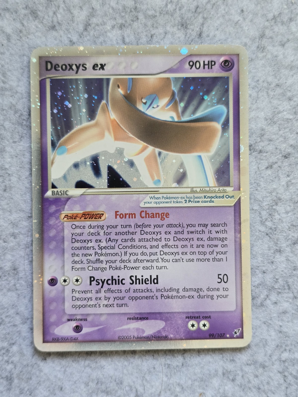 Deoxys EX Defense Forme Holo Pokemon Card 99/107 Ultra Rare 2005