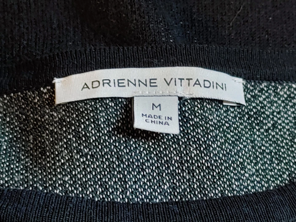 Suéter suave de invierno vintage Adrienne Vittadini para mujer mediano negro floral remolino Foto 2 de 4