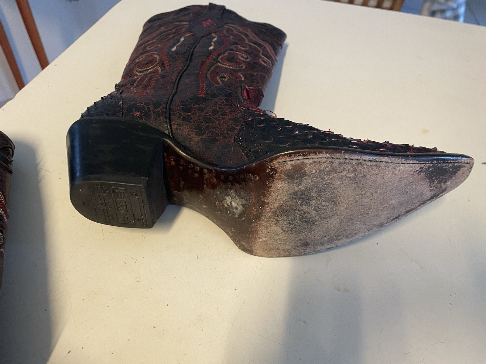 Corral Western  Boots Exotic Python  & Embroidere… - image 5