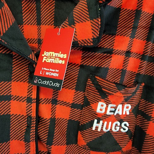 Bear Hugs Pajama Plaid Women's Size L NWT, Super Soft PJs - Picture 6 of 7