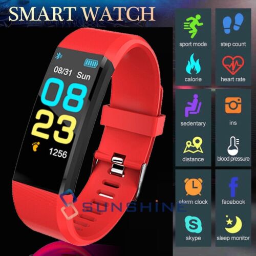 Waterproof Bluetooth Smart Watch Heart Rate Blood Pressure Monitor Fitness Track - Picture 9 of 33
