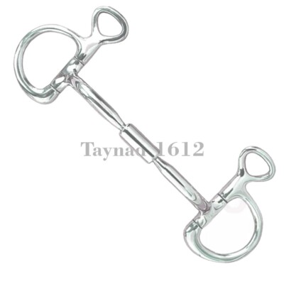 #ad Baucher Bit Hanging Cheek Barrel Myler Mouth Stainless Steel Horse Snaffle Bit $38.99