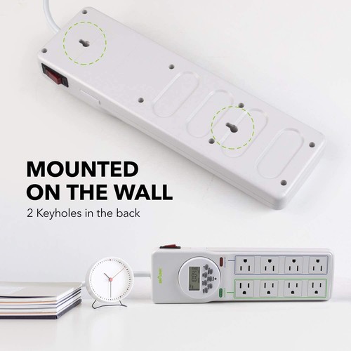BN-LINK 8 Outlet Surge Protector with 7-Day Digital Timer - Picture 4 of 6