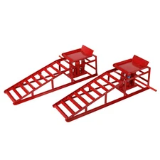 2-Pieces Auto Car truck Service Ramp Lift Car Jack Hydraulic Lift 5 Ton Red