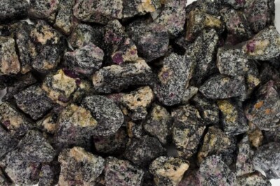 1/4 lb Ruby in Matrix Rough Stones - Natural Crystal Mineral Rock Tumbling