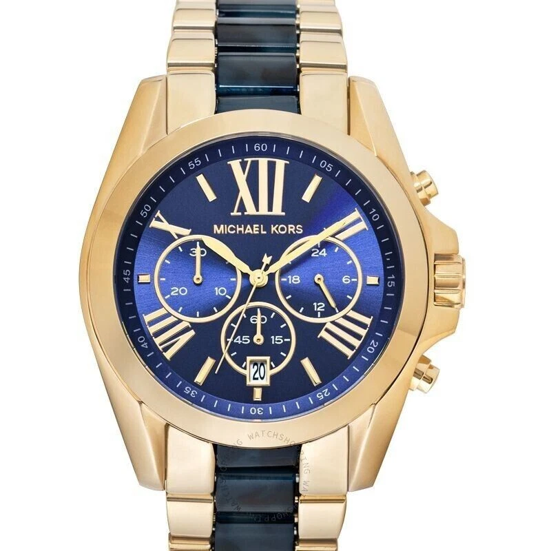 Michael Kors Bradshaw Chronograph Watch MK5976 BlueGold MODE STORE #37 Michael Kors Bradshaw Chronograph Watch MK5976 BlueGold MODE STORE