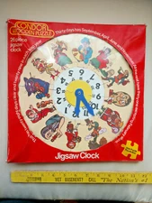 Condor Wooden 26 Puzzle: Jigsaw Clock 12 heroes Humpty Dumpty, Incy Wincy Spider
