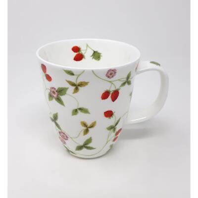 Tasse, Becher MIRELLA Erdbeeren für 350ml Porzellan weiß rot grün TeaLogic