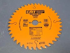 CMT Orange Tools 292.165.40H FINE FINISH Saw Blade 6-1/2”x.087”/.062”x20mm T=40