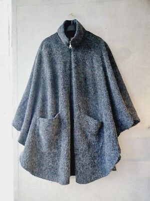 Women's Cape Sempre Piu Poncho by Chalou with high collar and large size 50