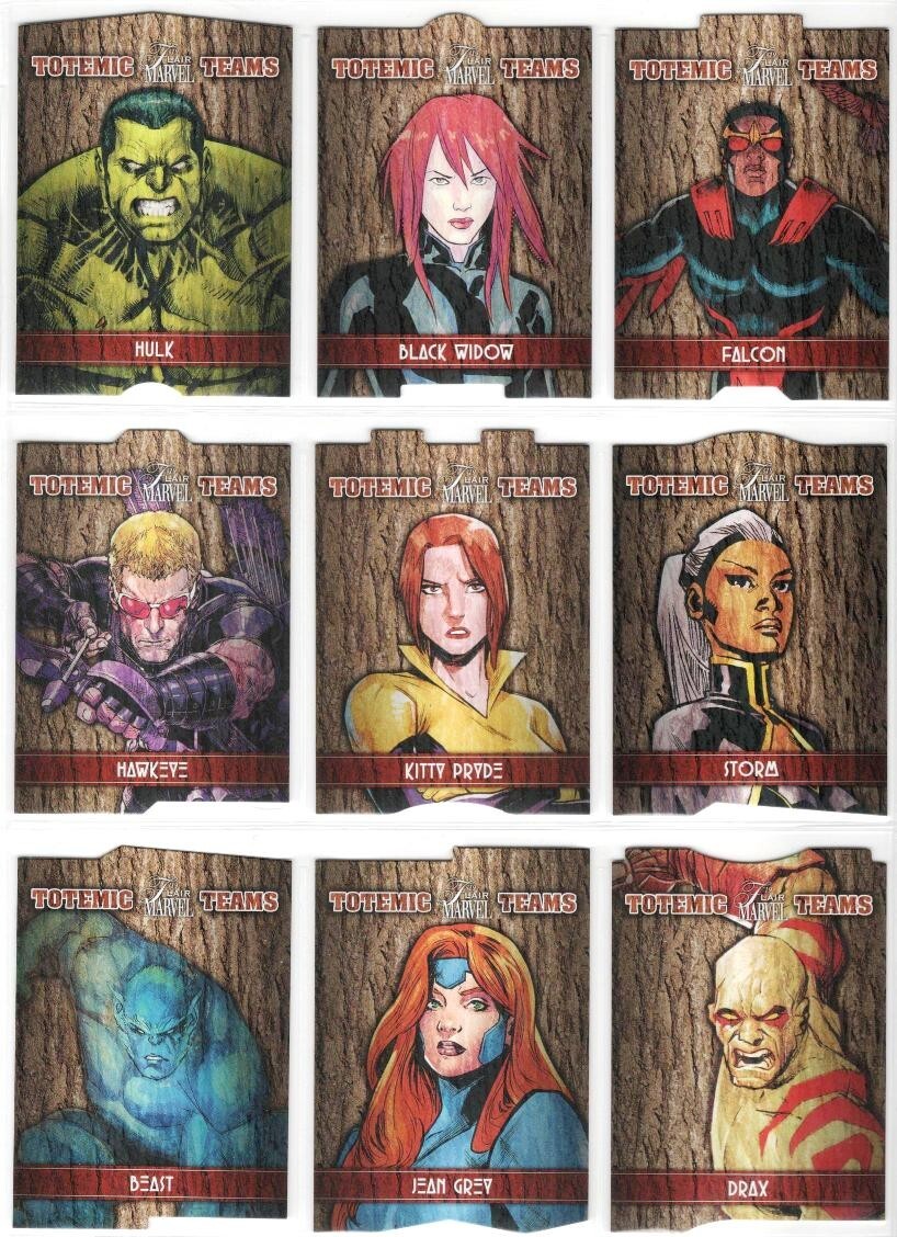 Marvel Flair 2019: Complete Tier 1 Totemic Teams Set (28) Upper