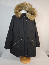 Sz 22 Royal Matrix Women's Winter Coat. Faux Fur Hooded Parka Coat Fleece Lined 