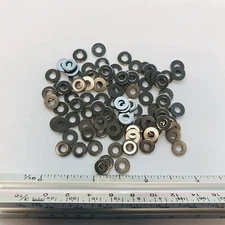 (PKG of 100) #4 Flat Washer, Stainless Steel, 0.312" OD