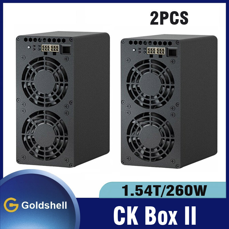 2PCS Goldshell CK Box II Nervos Network Dual Modes 1.54T/260W 2.1T 