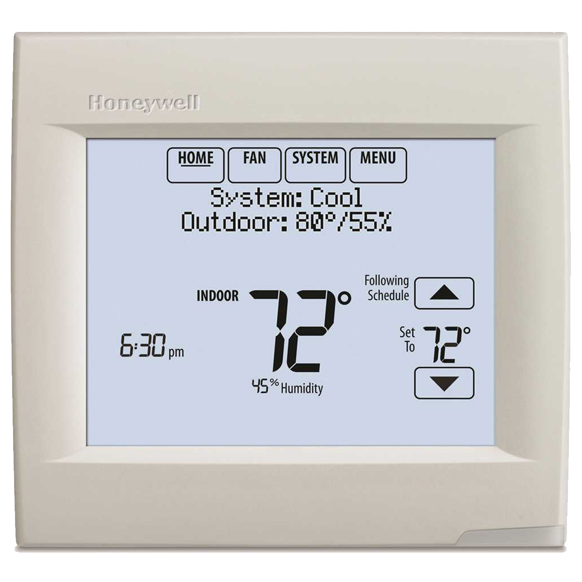 Honeywell Rth8500d Rth8500d1013 Touchscreen Thermostat Honeywell