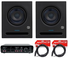 2 Presonus Eris Pro 6 Powered 6" Studio Monitors Speakers 2x2 USB Interface
