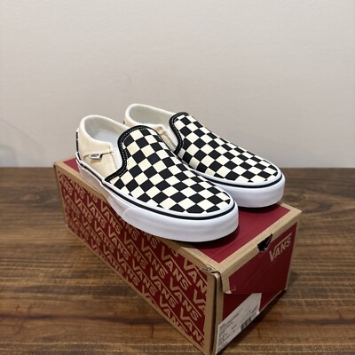 New Vans Off The Wall Checkerboard Slip On Skateboard Sneakers Women's Size 6.5