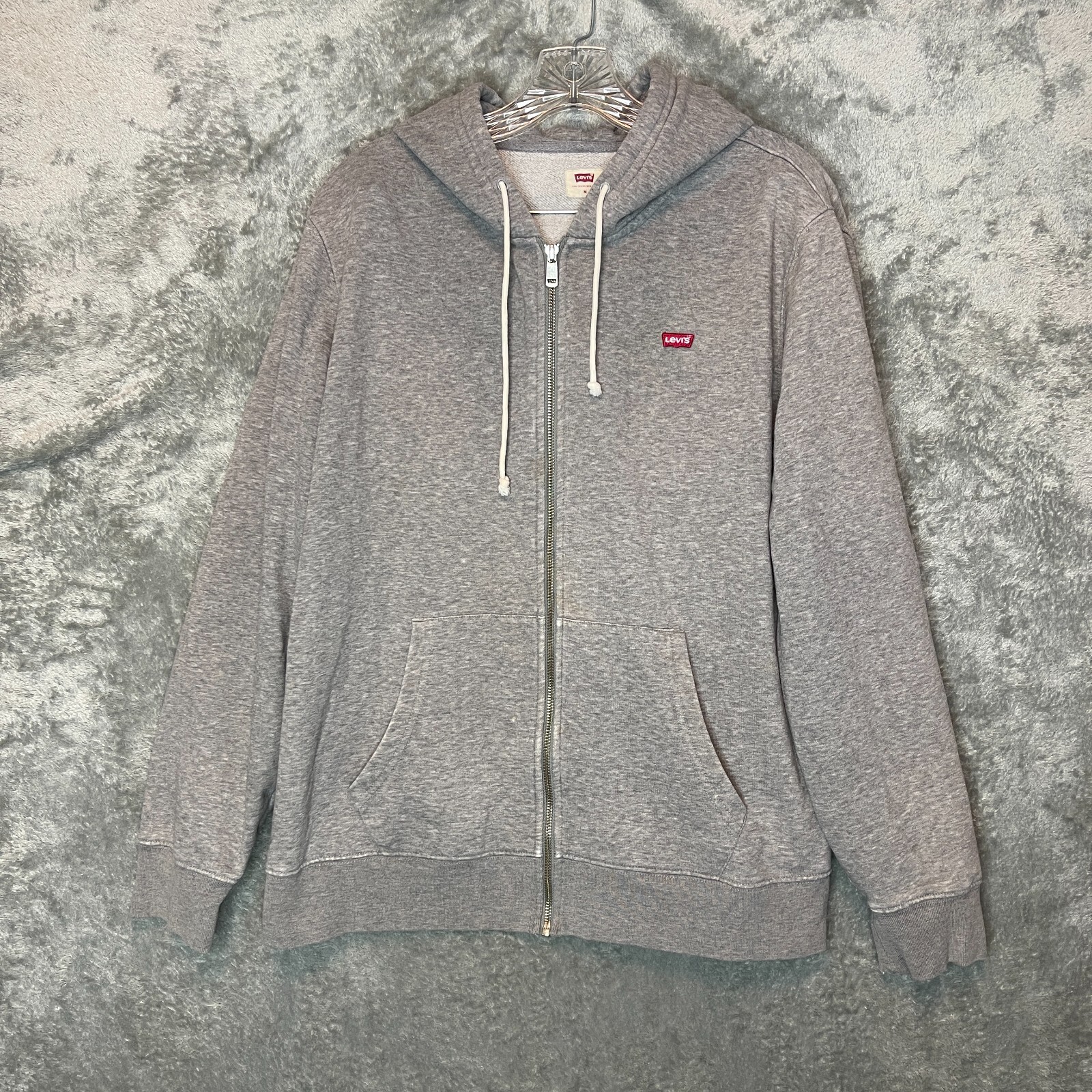 Levis Men Classic Housemark Full Zip Essential Supersoft Cozy Comfort Hoodie M