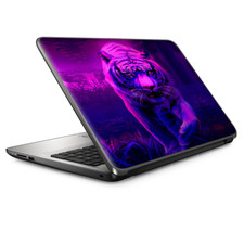Universal Laptop Skins wrap for 15" - Tiger Prowl Pink Purple Neon Jungle