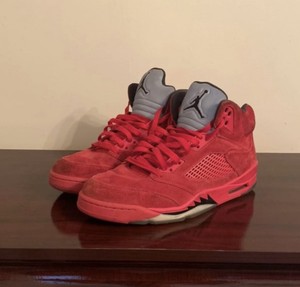 jordan 5 red suede mens