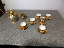 Bareuther Waldsassen Bavaria Germany Gold Tea Set for 5 Jahre Tea 16 piece Set