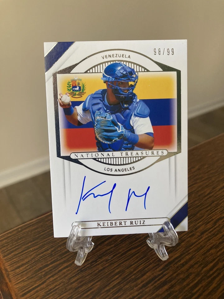 2021 Panini National Treasures Keibert Ruiz Auto 98/99 SSP RARE *see Pics EX - Image 2 of 4