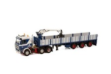 WSI Models Scania J. Van Klooster; Scania 3 Series 6x2 Twinsteer Brick Trailer 3 Axle 1:50 01-3554