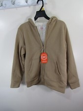 New Wonder Nation Lined Zip Hoodie Size L 10 12 Dune Color Pocket