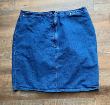 Vtg Eddie Bauer A-Line Denim Maxi Skirt Size 16