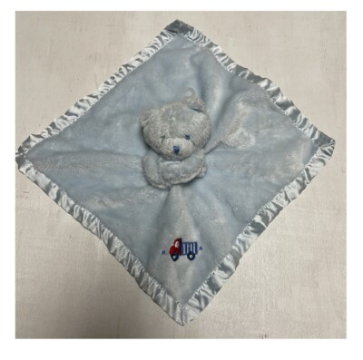 Vintage Carters Teddy Bear Truck Blue Lovey Security Blanket Blanky Plush  EUC
