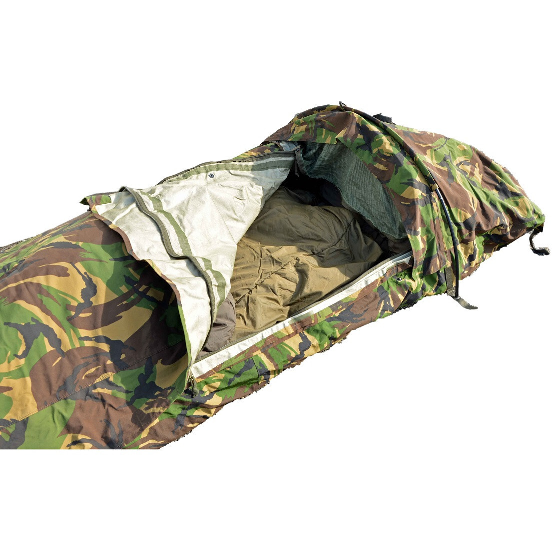 Nl Ejército Bolsa de Vivac Tienda Einmann Campaña Camping One Persona Woodland