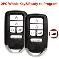 2 For Honda Civic CR-V 2017 2018 2019 2020 Pilot 2021 Smart Remote Car Key Fob