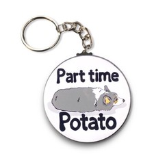 Tricolor Corgi Potato Keychain Handmade Retro Pet Portrait Art Gift Accessory