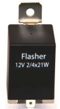 12 Volt, KFZ Blinkrelais mit Anhängersteuerung 4 Polig, 2/4x21W