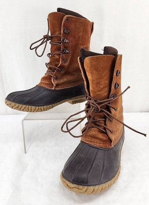 Vintage Lacrosse Duck Boots Brown Suede Lace Mens Size 9 Warm Insert LaCrosse Ankle Boots Brown for Men for Sale | Shop New  main image 2