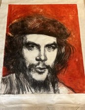 Amilcar Chacon Original Oil Canvas - Che Guevara Hombre Sin Muerte (2020, Cuba)