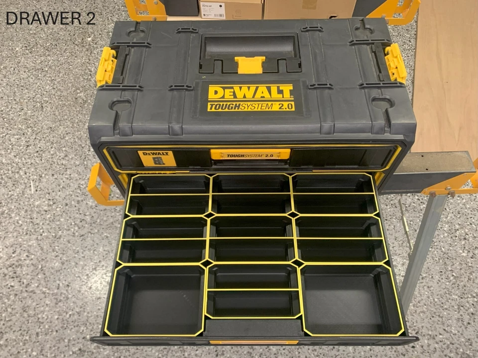 DeWALT ToughSystem 2.0 3 Drawer 3D Printed Tool Organizer bins - Image 2 of 4
