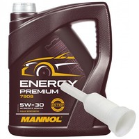 MotoröL Mannol 5W-30 Energy Premium API SN 5 Liter Motor Motoren Mit AusgießEr