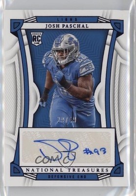 2022 National Treasures Signatures Purple 29/49 Josh Paschal Rookie Auto RC 1d59